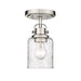 Z-Lite Kinsley Brushed Nickel 1 Light Flushmount 340F1-BN | theLightShop