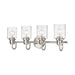 Z-Lite Kinsley Brushed Nickel 4 Light Vanity 340-4V-BN | theLightShop