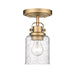 Z-Lite Kinsley Heirloom Gold 1 Light Flushmount 340F1-HG | theLightShop