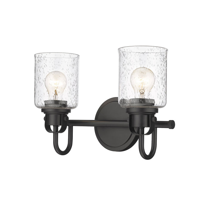Z-Lite Kinsley Matte Black 2 Light Vanity 340-2V-MB | theLightShop