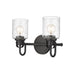 Z-Lite Kinsley Matte Black 2 Light Vanity 340-2V-MB | theLightShop