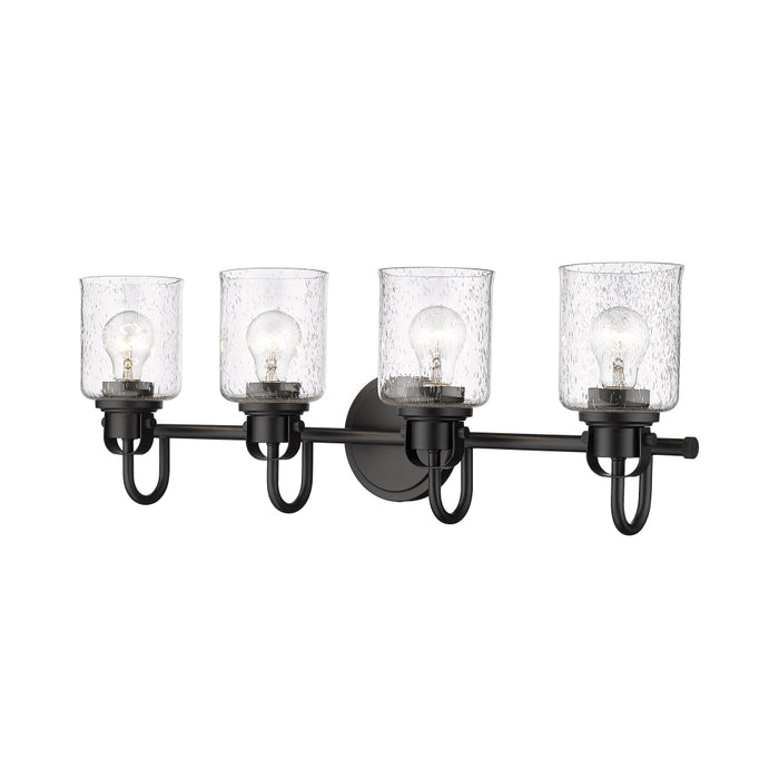 Z-Lite Kinsley Matte Black 4 Light Vanity 340-4V-MB | theLightShop