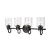 Z-Lite Kinsley Matte Black 4 Light Vanity 340-4V-MB | theLightShop