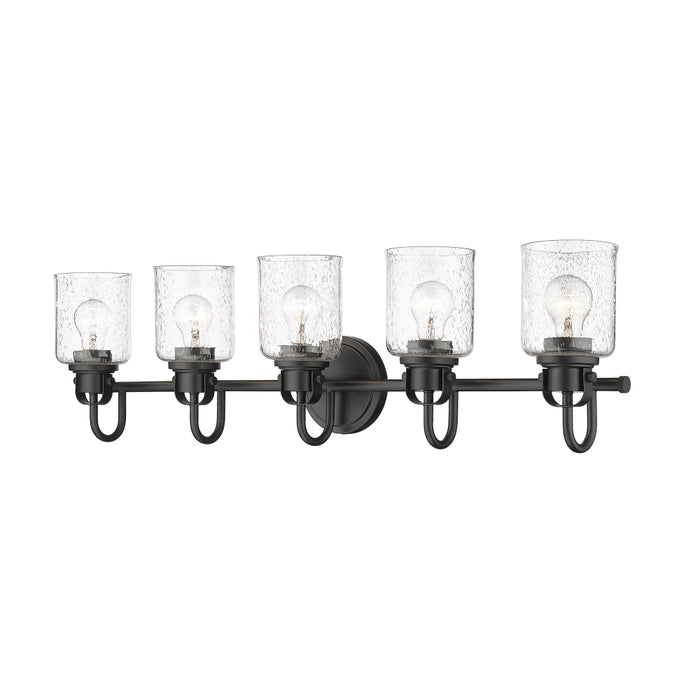 Z-Lite Kinsley Matte Black 5 Light Vanity 340-5V-MB | theLightShop