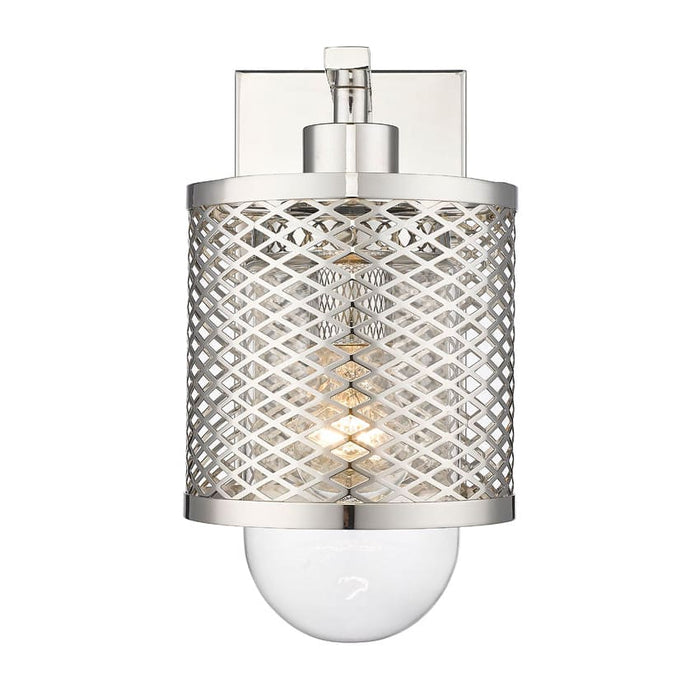 Z-Lite Kipton Polished Nickel 1 Light Wall Sconce 3037-1S-PN | theLightShop