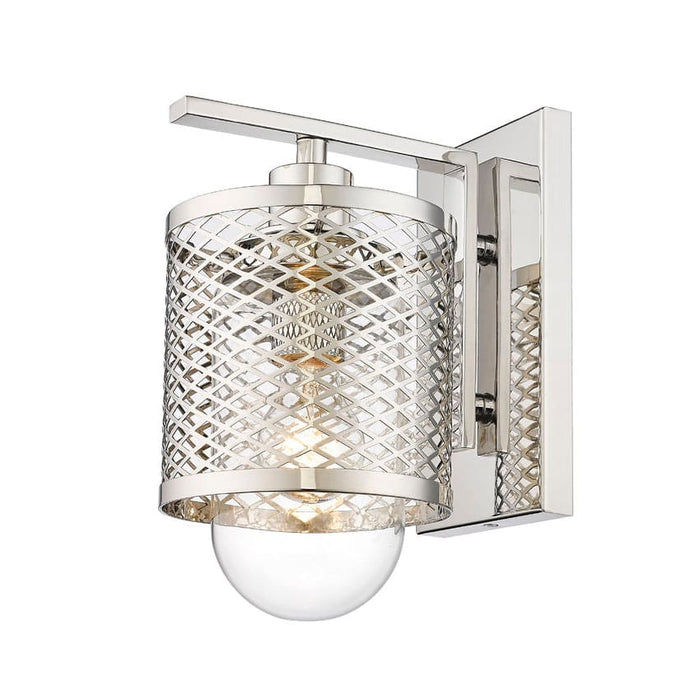 Z-Lite Kipton Polished Nickel 1 Light Wall Sconce 3037-1S-PN | theLightShop
