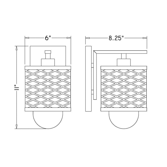 Z-Lite Kipton Polished Nickel 1 Light Wall Sconce 3037-1S-PN | theLightShop