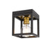 Z-Lite Kube Bronze Olde Brass Flushmount 480F1-BRZ-OBR | theLightShop