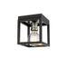 Z-Lite Kube Matte Black Brushed Nickel Flushmount 480F1-MB-BN | theLightShop
