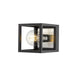 Z-Lite Kube Matte Black Brushed Nickel Wall Sconce 480-1S-MB-BN | theLightShop