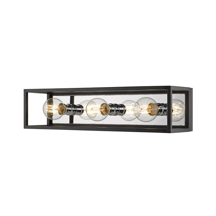 Z-Lite Kube Matte Black Chrome Vanity 480-3V-MB-CH | theLightShop