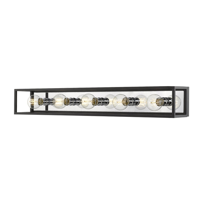 Z-Lite Kube Matte Black Chrome Vanity 480-5V-MB-CH | theLightShop