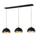 Z-Lite Landry 1 Light Linear Pendant - Matte Black + Brushed Nickel