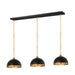 Z-Lite Landry 1 Light Linear Pendant - Matte Black + Rubbed Brass