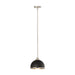Z-Lite Landry Matte Black Brushed Nickel 1 Light Pendant 1004P10-MB-BN | theLightShop