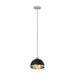 Z-Lite Landry Matte Black Brushed Nickel 1 Light Pendant 1004P10-MB-BN | theLightShop
