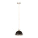 Z-Lite Landry Matte Black Brushed Nickel 1 Light Pendant 1004P10-MB-BN | theLightShop