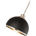 Z-Lite Landry Matte Black Brushed Nickel 1 Light Pendant 1004P10-MB-BN | theLightShop