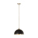 Z-Lite Landry Matte Black Brushed Nickel 1 Light Pendant 1004P14-MB-BN | theLightShop