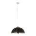 Z-Lite Landry Matte Black Chrome 1 Light Pendant 1004P20-MB-CH | theLightShop