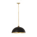 Z-Lite Landry Matte Black Rubbed Brass 1 Light Pendant 1004P20-MB-RB | theLightShop