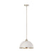 Z-Lite Landry Matte White Brushed Nickel 1 Light Pendant 1004P14-MW-BN | theLightShop