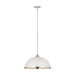 Z-Lite Landry Matte White Brushed Nickel 1 Light Pendant 1004P20-MW-BN | theLightShop