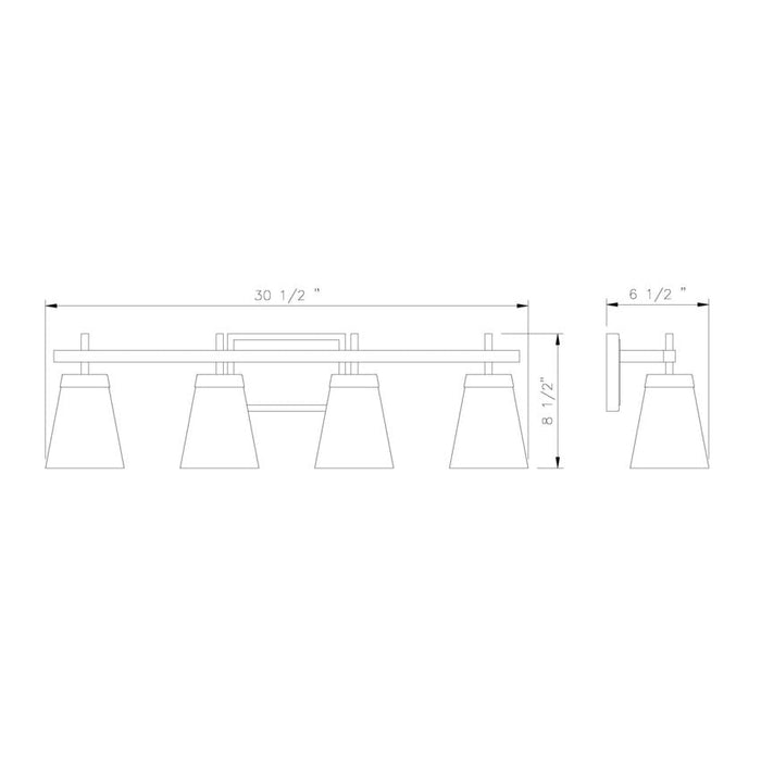 Z-Lite Lauren Chrome 4 Light Vanity 819-4V-CH | theLightShop