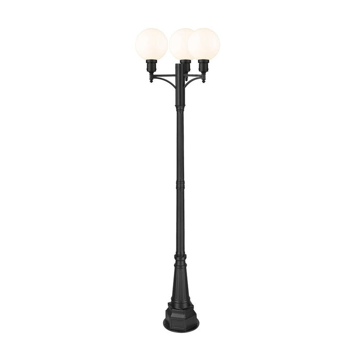Z-Lite Laurent 3 Light Outdoor Post Mounted Fixture - Black