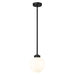 Z-Lite Laurent Black 1 Light Outdoor Pendant 597P8-BK | theLightShop