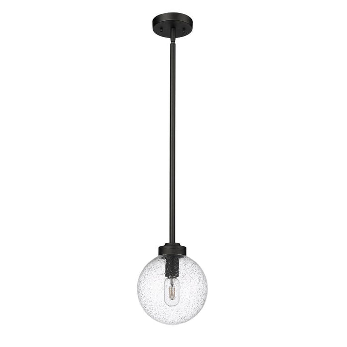 Z-Lite Laurent Black 1 Light Outdoor Pendant 599P8-BK | theLightShop