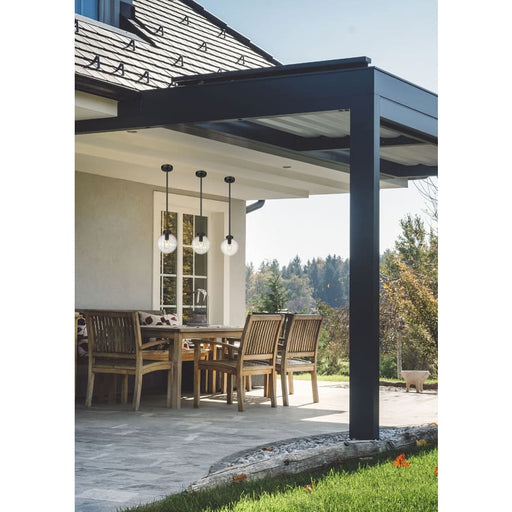 Z-Lite Laurent Black 1 Light Outdoor Pendant 599P8-BK | theLightShop