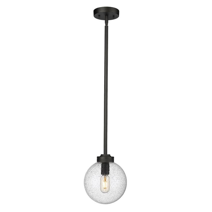 Z-Lite Laurent Black 1 Light Outdoor Pendant 599P8-BK | theLightShop