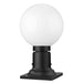 Z-Lite Laurent Black 1 Light Outdoor Pier Mounted Fixture 597PHM-533PM-BK | theLightShop