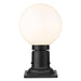 Z-Lite Laurent Black 1 Light Outdoor Pier Mounted Fixture 597PHM-533PM-BK | theLightShop