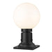 Z-Lite Laurent Black 1 Light Outdoor Pier Mounted Fixture 597PHM-533PM-BK | theLightShop