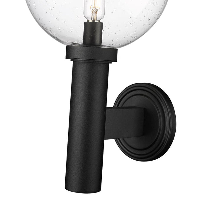 Z-Lite Laurent Black 1 Light Outdoor Wall Sconce 599B-BK | theLightShop
