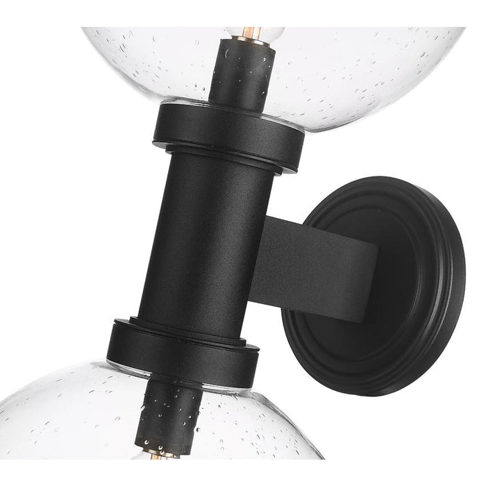 Z-Lite Laurent Black 2 Light Outdoor Wall Sconce 599B2-BK | theLightShop