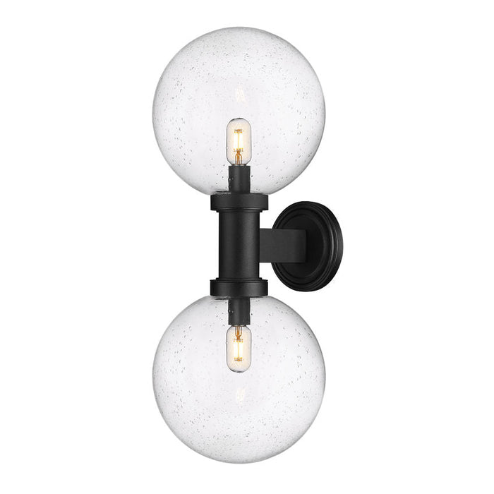 Z-Lite Laurent Black 2 Light Outdoor Wall Sconce 599B2-BK | theLightShop