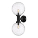 Z-Lite Laurent Black 2 Light Outdoor Wall Sconce 599B2-BK | theLightShop