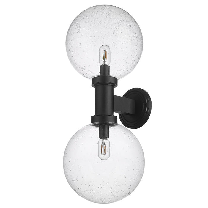 Z-Lite Laurent Black 2 Light Outdoor Wall Sconce 599B2-BK | theLightShop