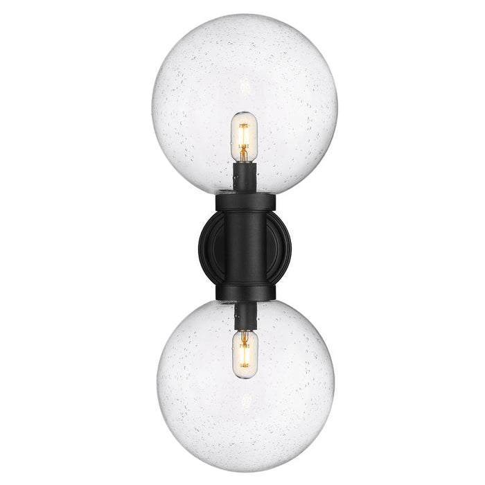 Z-Lite Laurent Black 2 Light Outdoor Wall Sconce 599B2-BK | theLightShop