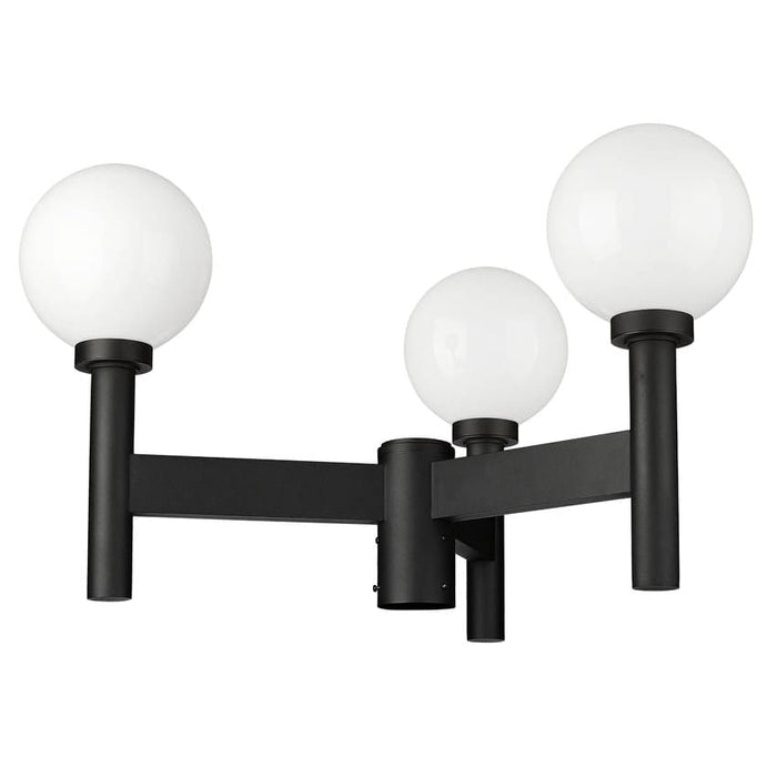 Z-Lite Laurent Black 3 Light Outdoor Post Mount Fixture 597MP3-BK | theLightShop