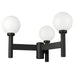 Z-Lite Laurent Black 3 Light Outdoor Post Mount Fixture 597MP3-BK | theLightShop