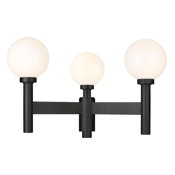 Z-Lite Laurent Black 3 Light Outdoor Post Mount Fixture 597MP3-BK | theLightShop
