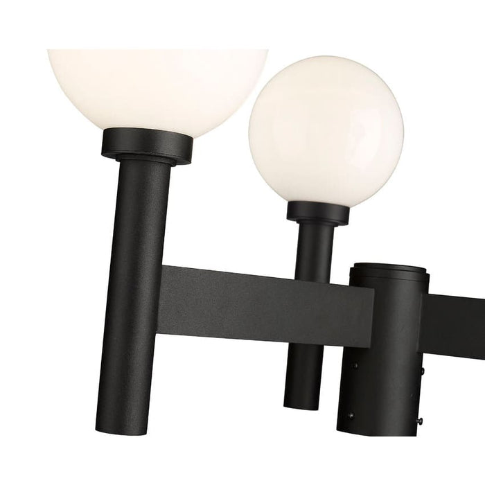 Z-Lite Laurent Black 3 Light Outdoor Post Mount Fixture 597MP3-BK | theLightShop