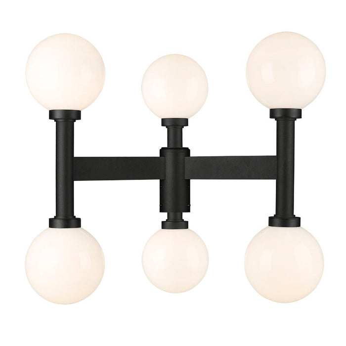 Z-Lite Laurent Black 6 Light Outdoor Post Mount Fixture 597MP6-BK | theLightShop