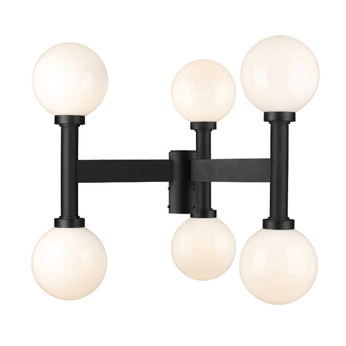 Z-Lite Laurent Black 6 Light Outdoor Post Mount Fixture 597MP6-BK | theLightShop