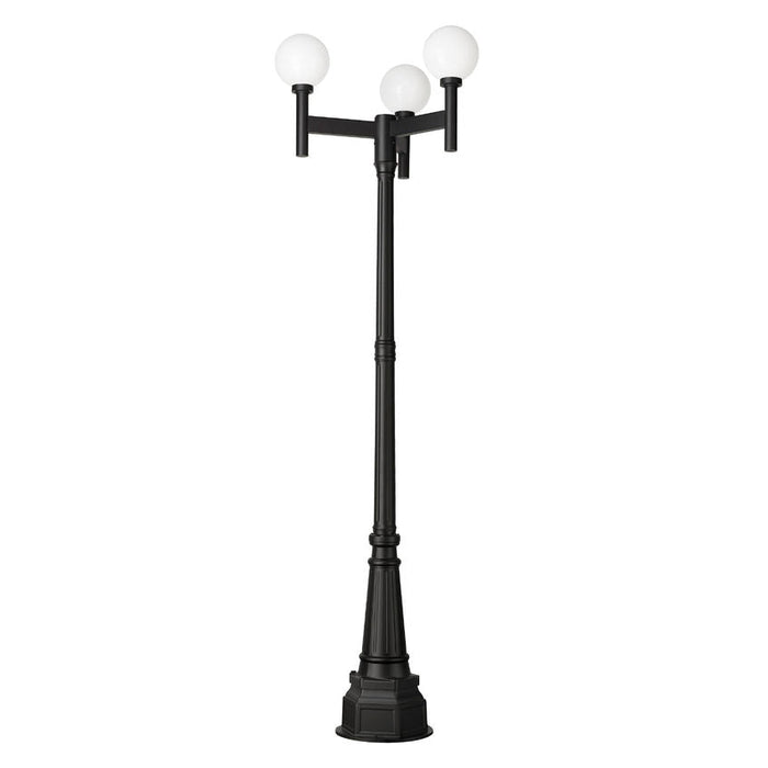 Z-Lite Laurent Outdoor Post Mounted Fixture Black 3 Light 597MP3-564P-BK | theLightShop