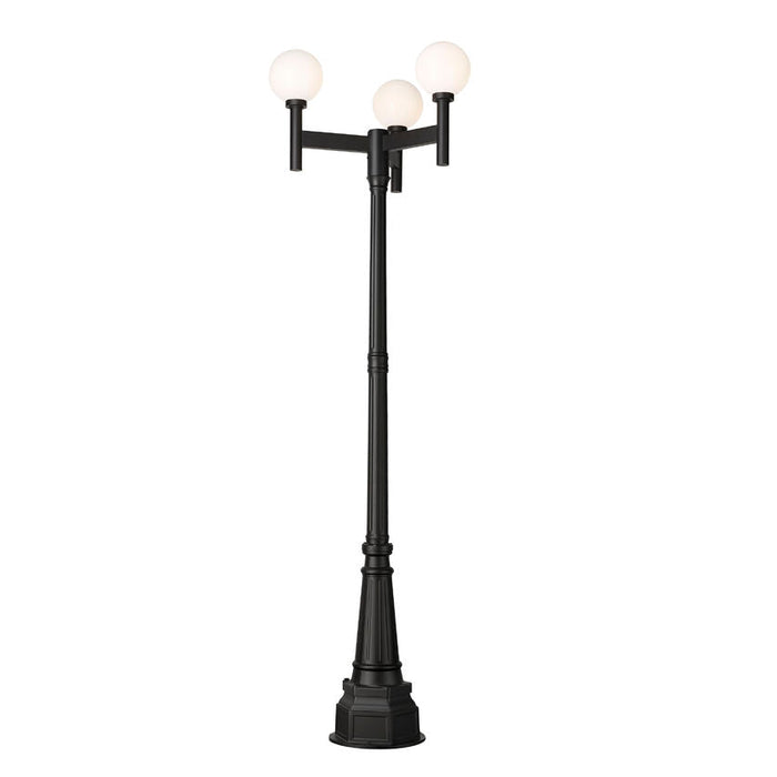 Z-Lite Laurent Outdoor Post Mounted Fixture Black 3 Light 597MP3-564P-BK | theLightShop